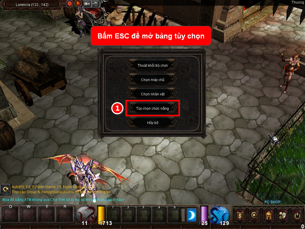 Chức năng chính của Game MU Chiến Thắng